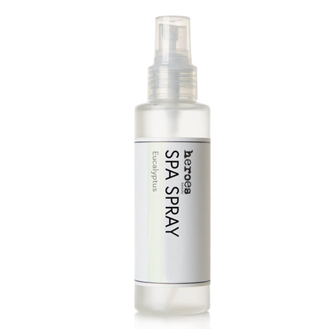 Image of a frosted 4 ounce bottle with a pump.  Contains our eucalyptus spa spray.