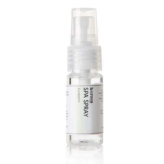 Image of a small .05 travel spa spray in eucalyptus.