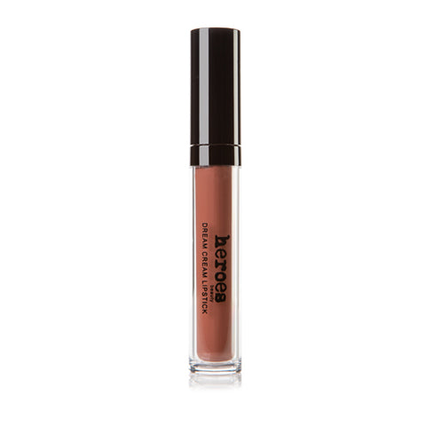 Image of a clear tube with black top.  Contains a soft warm brown liquid lipstick named Haute Cocoa. 