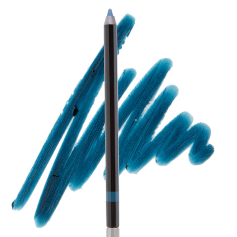 Image of a dark blue gel eye liner pencil. 